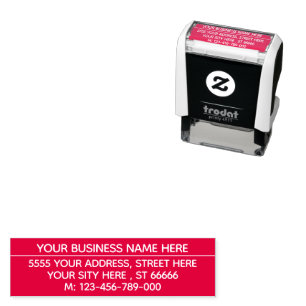 Custom Address Name Phone Colours Self-inking Stam Stamp