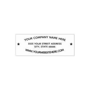Custom  Address Oval Self-inking Stamp Template