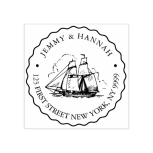 Custom Address Stamp, Wedding Stamp, Ship Rubber Stamp