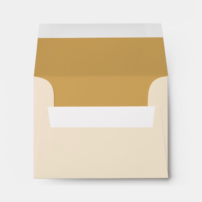 Custom Addressed Beige Invitations Envelope (Back (Bottom))