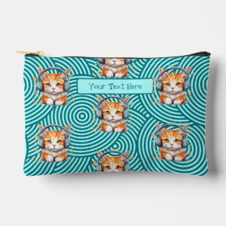 Custom Adorable Cat Pencil Case Accessory Pouch