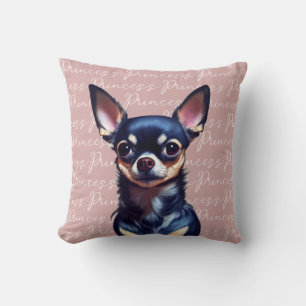 Custom Adorable Chihuahua Pink  Cushion