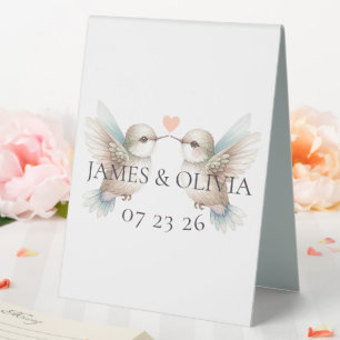 Custom Adorable Hummingbird Wedding