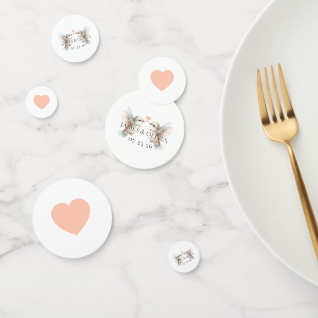 Custom Adorable Hummingbird Wedding Table Confetti (Group)