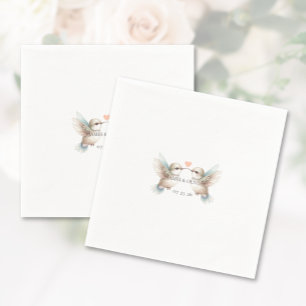 Custom Adorable Wedding Napkin