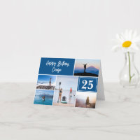 Custom Adventure-Themed 5-Photo Birthday Card