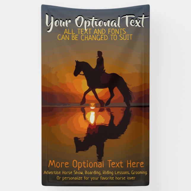 Custom Advertising Horse Show, Horse Riding Banner (Vertical)