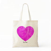 Custom Aesthetic Vibrant Magenta Heart Pattern