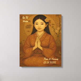 Custom Aesthetic Zen Meditation Mindful Gallery Canvas Print
