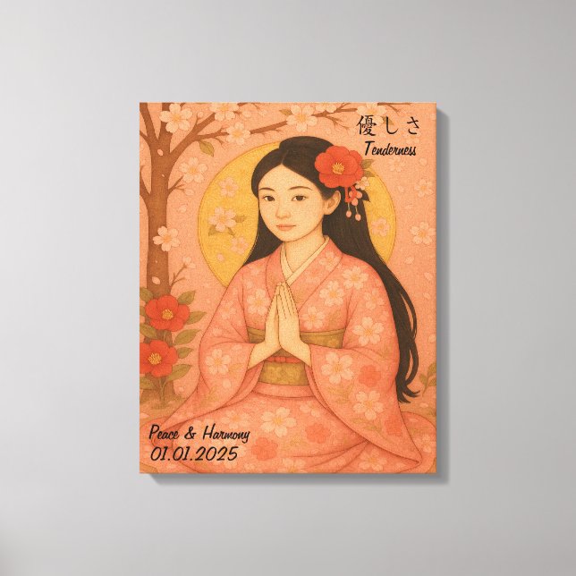Custom Aesthetic Zen Meditation Mindful Gallery  Canvas Print (Front)