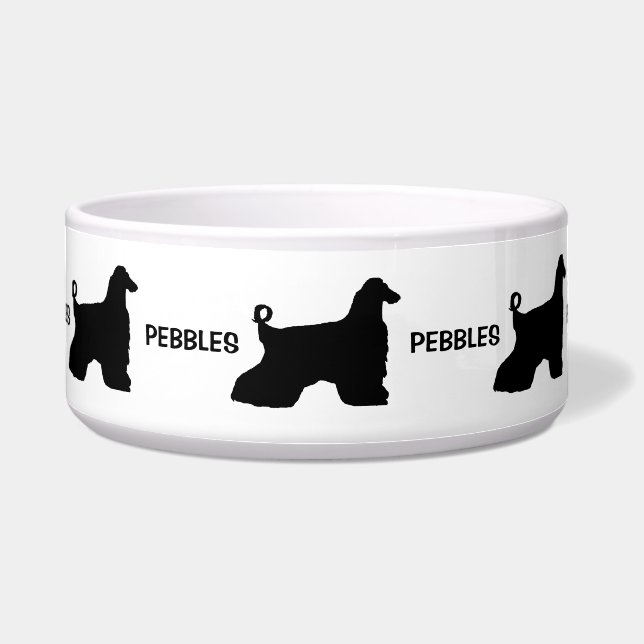 Custom Afghan Hound Dog Silhouette (Front)