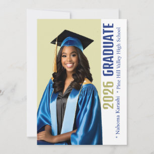 Custom African American 2026 Graduate Invitation