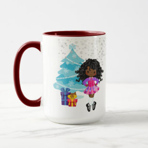 Custom African American Irish Dancer Christmas Mug