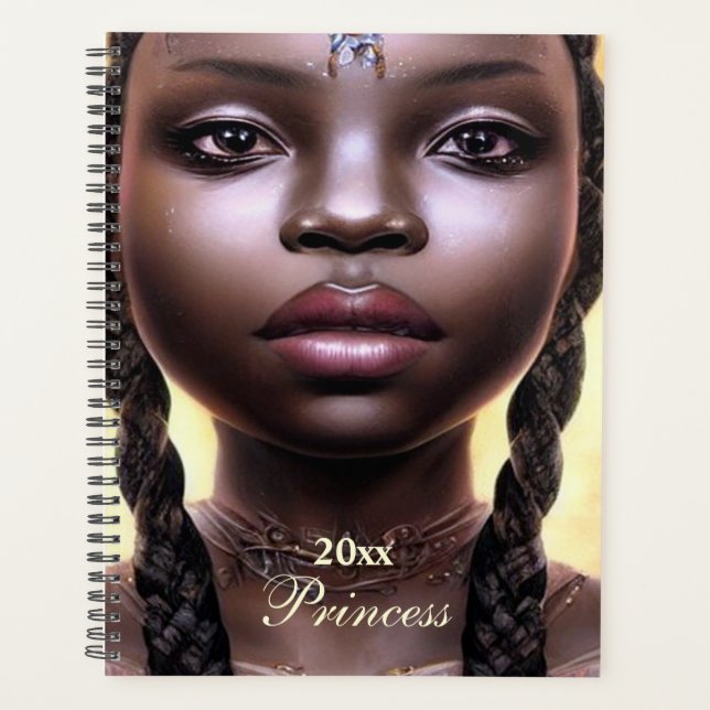 Custom African American Woman Planner (Front)