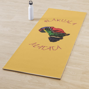Custom African Continent Customise Product    Yoga Mat