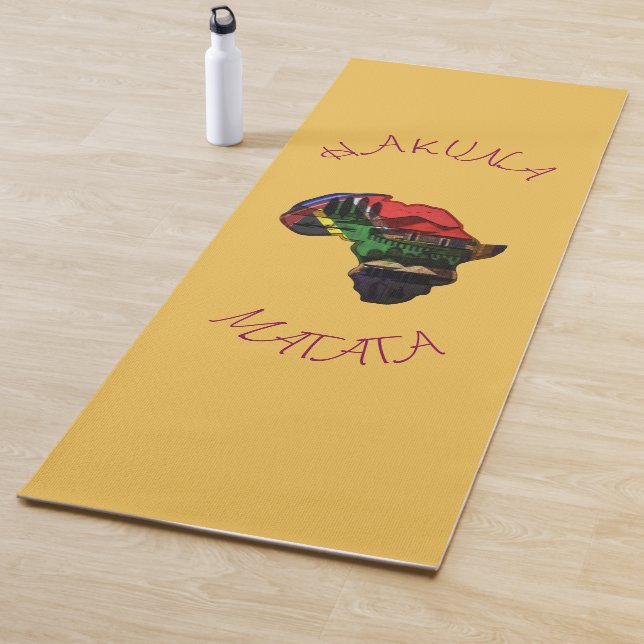 Custom African Continent Customise Product    Yoga Mat (In Situ)