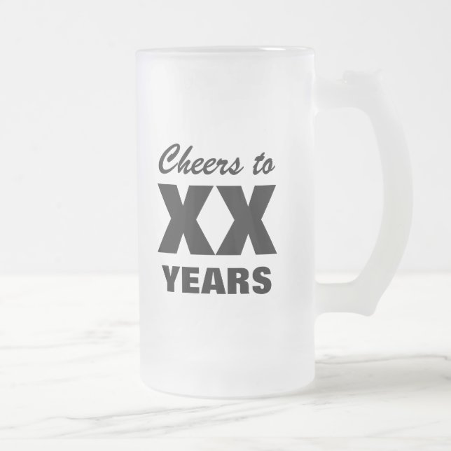 Custom age beer mug for men's Birthday party (Right)