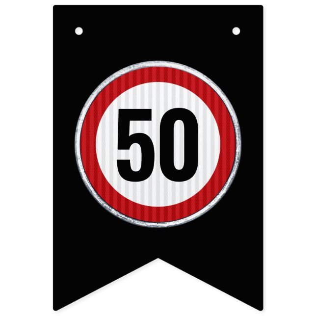 CUSTOM AGE birthday circular speed limit sign (First Flag)