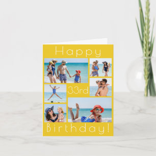 Custom Age Birthday Collage Card – Happy Birthday 