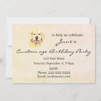 Custom Age Birthday Golden Retriever Dog Pet