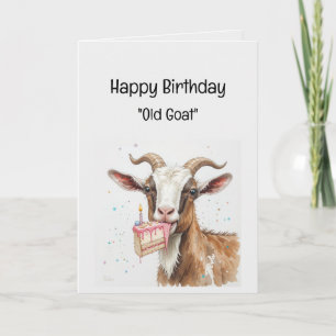 Custom Age Birthday Old Goat "Over the Hill" Humou Card