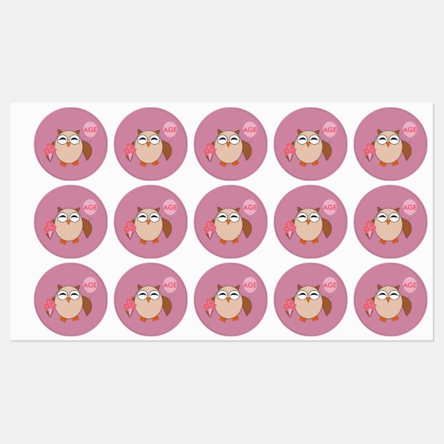 Custom Age Birthday Owl (Sheet)