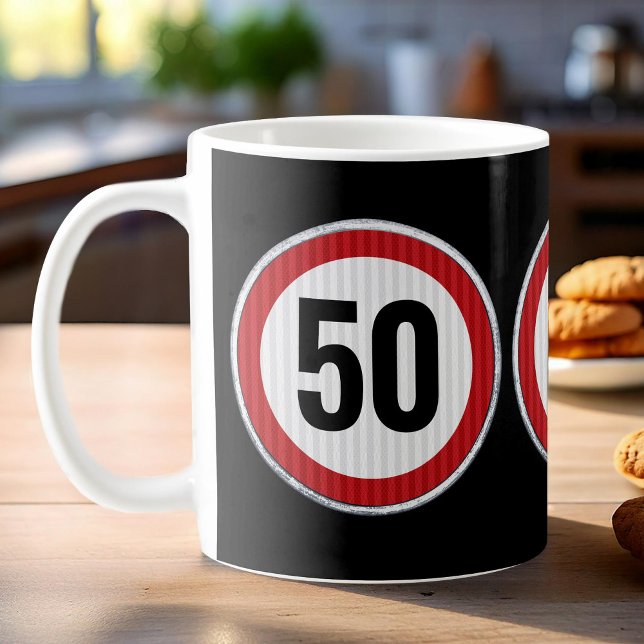 CUSTOM AGE birthday with traffic sign Coffee Mug (Creator Uploaded)