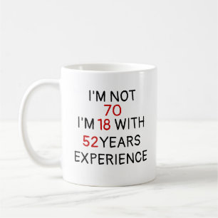 Custom Age Funny Birthday Typography Coffee Mug