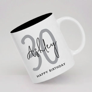 Custom Age Happy Birthday Mug Gift for Her Him