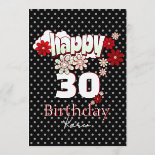 Custom Age & Name Vibrant Birthday Party Invitation