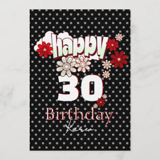 Custom Age & Name Vibrant Birthday Party Invitation
