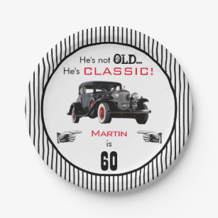 Old Car Birthday Party Supplies Zazzle Co Uk