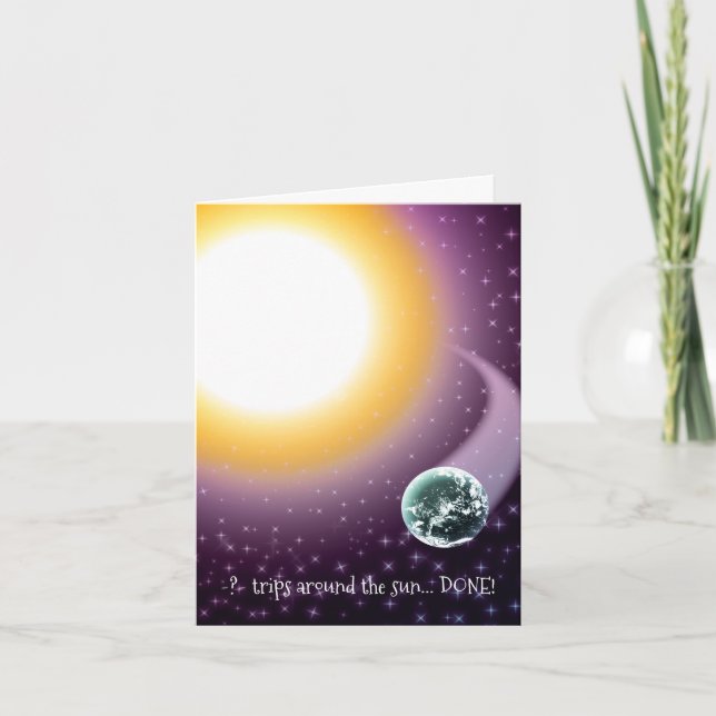 Custom Age Orbits Around the Sun Card (Front)