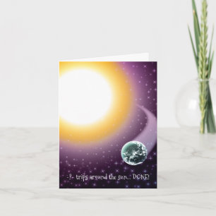 Custom Age Orbits Around the Sun Card