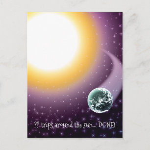 Custom Age Orbits Around the Sun Postcard