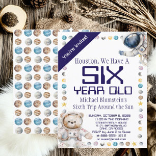 Custom Age Outer Space Birthday Party Invitation