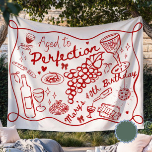 Custom Aged to Perfection Backdrop for Wine  Tapestry