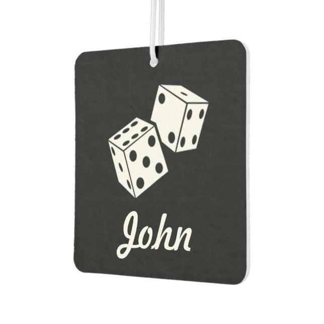 Custom Air Freshener - Dice Name (Left)