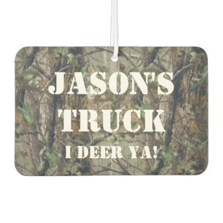 Custom Air Freshener - Hunting Camo Funny Gag