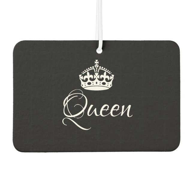 Custom Air Freshener - Queen Crown Black (Front)