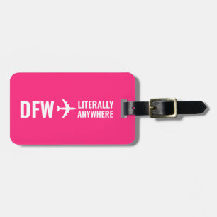 Custom Airport Code Funny Pink Luggage Luggage Tag