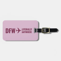 Custom Airport Code Funny Trendy Mauve Luggage