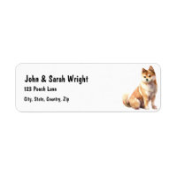 Custom  Akita Dog Address Label