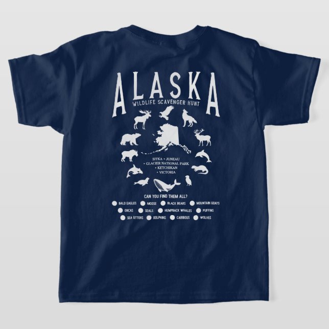 Custom Alaska Family Cruise Wildlife Spotting T-Shirt (Laydown Back)