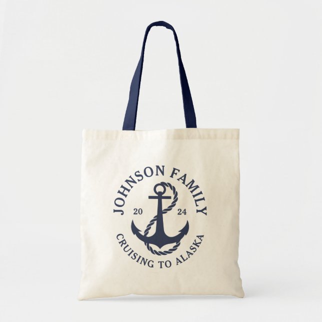 Custom Alaska Family Cruise Wildlife Spotting Tote Bag (Front)