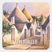 Custom Alberobello Trulli House Watercolor Travel