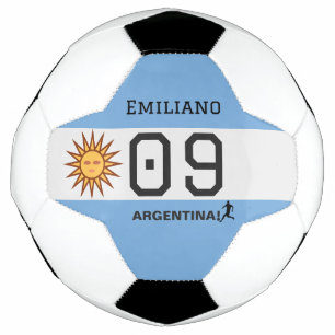 Custom Albiceleste Sun Flag Athlete Graphic Football