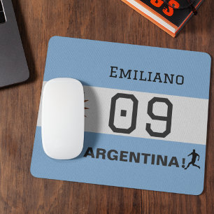 Custom Albiceleste Sun Flag Athlete Graphic Mouse Mat