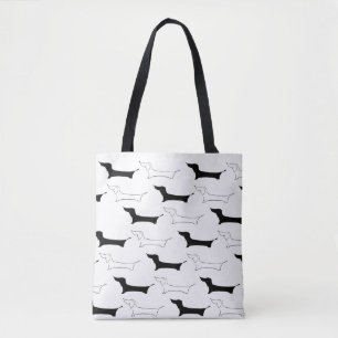Custom All-Over-Print Dachshund Tote Bag