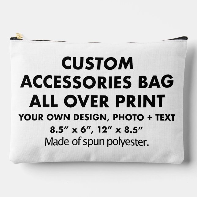 Custom All Over Print Large Accessories Bag (Front)